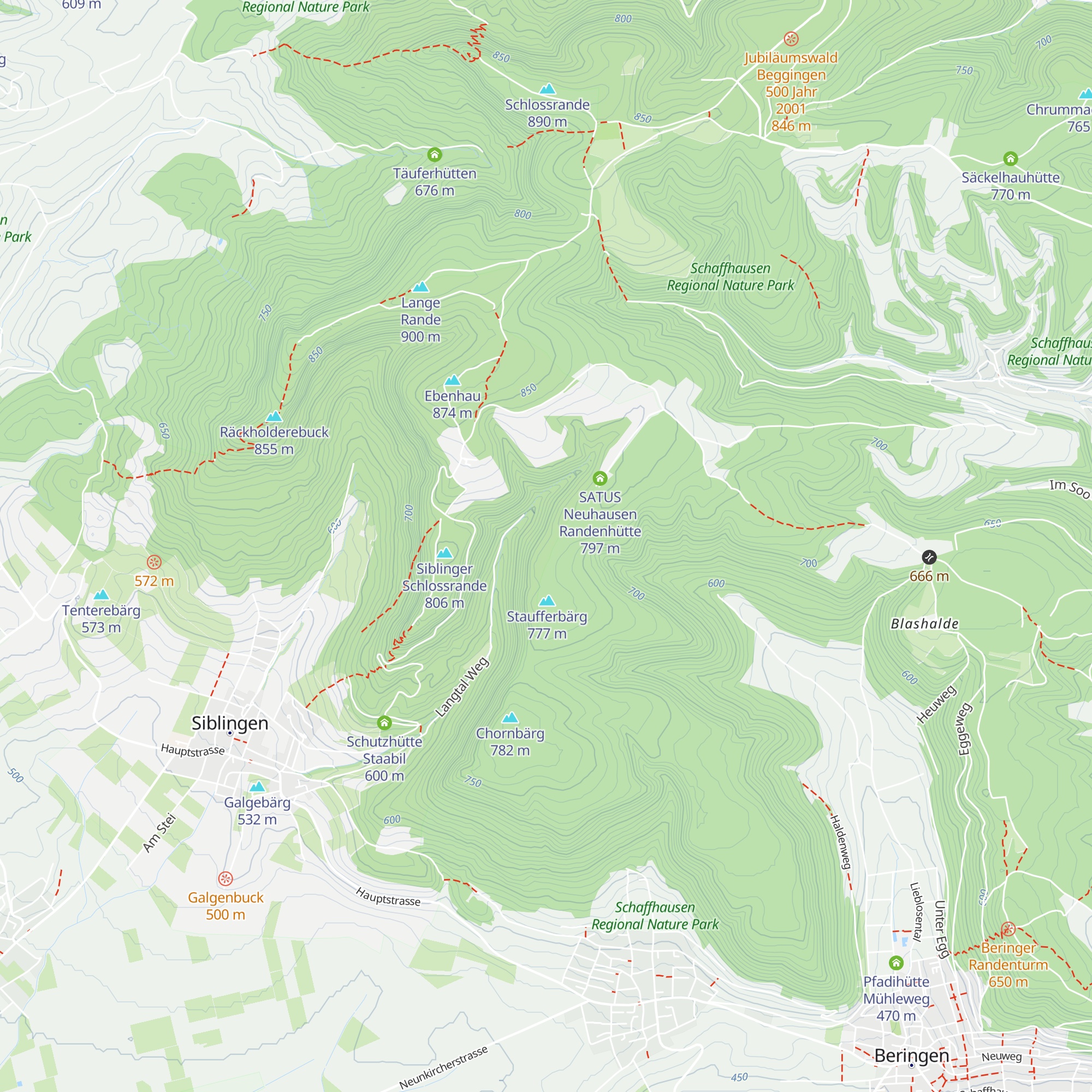 Chornberghütte Pfader Neuhausen map