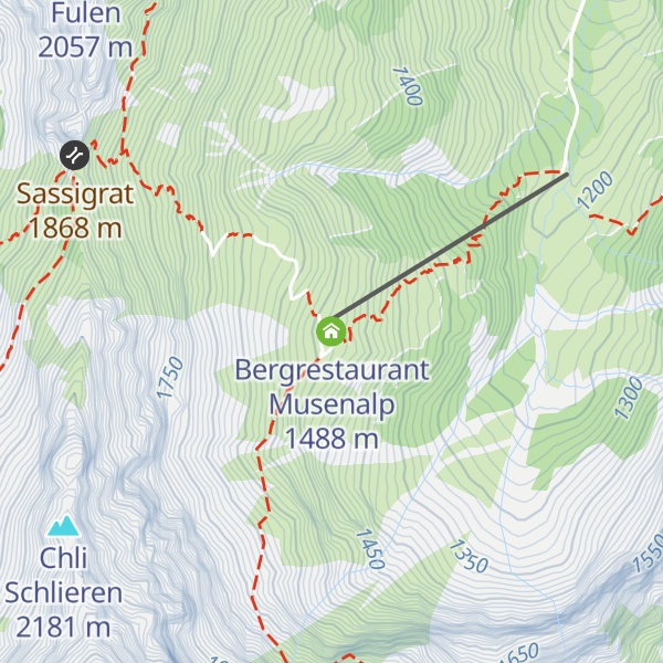 Map of Bergrestaurant Musenalp