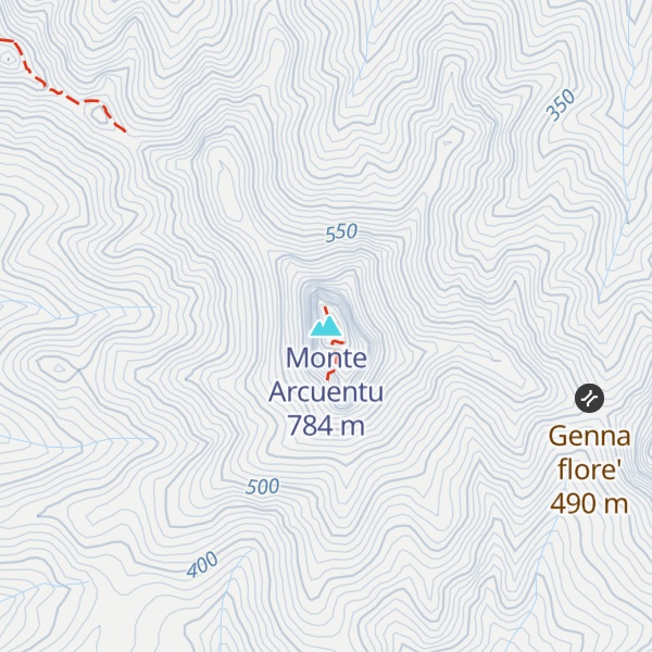Map of Monte Arcuentu