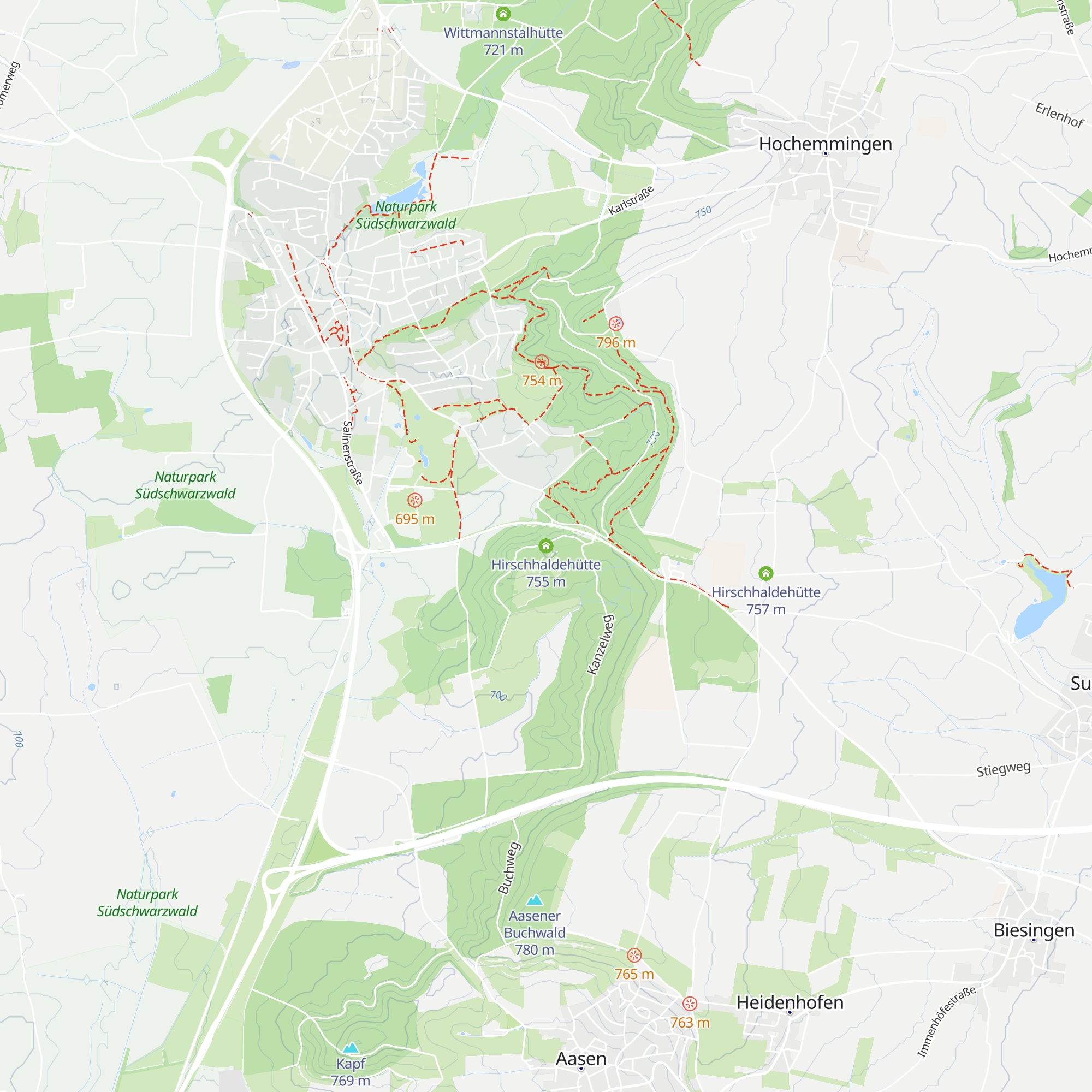 Hirschhaldehütte map