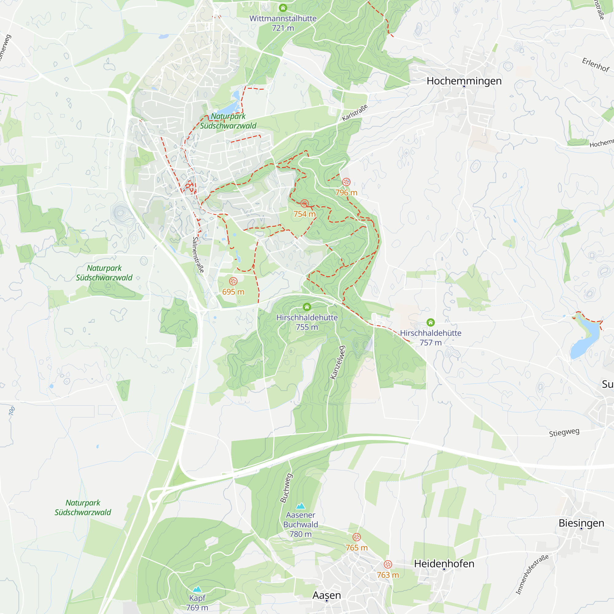 Hirschhaldehütte map
