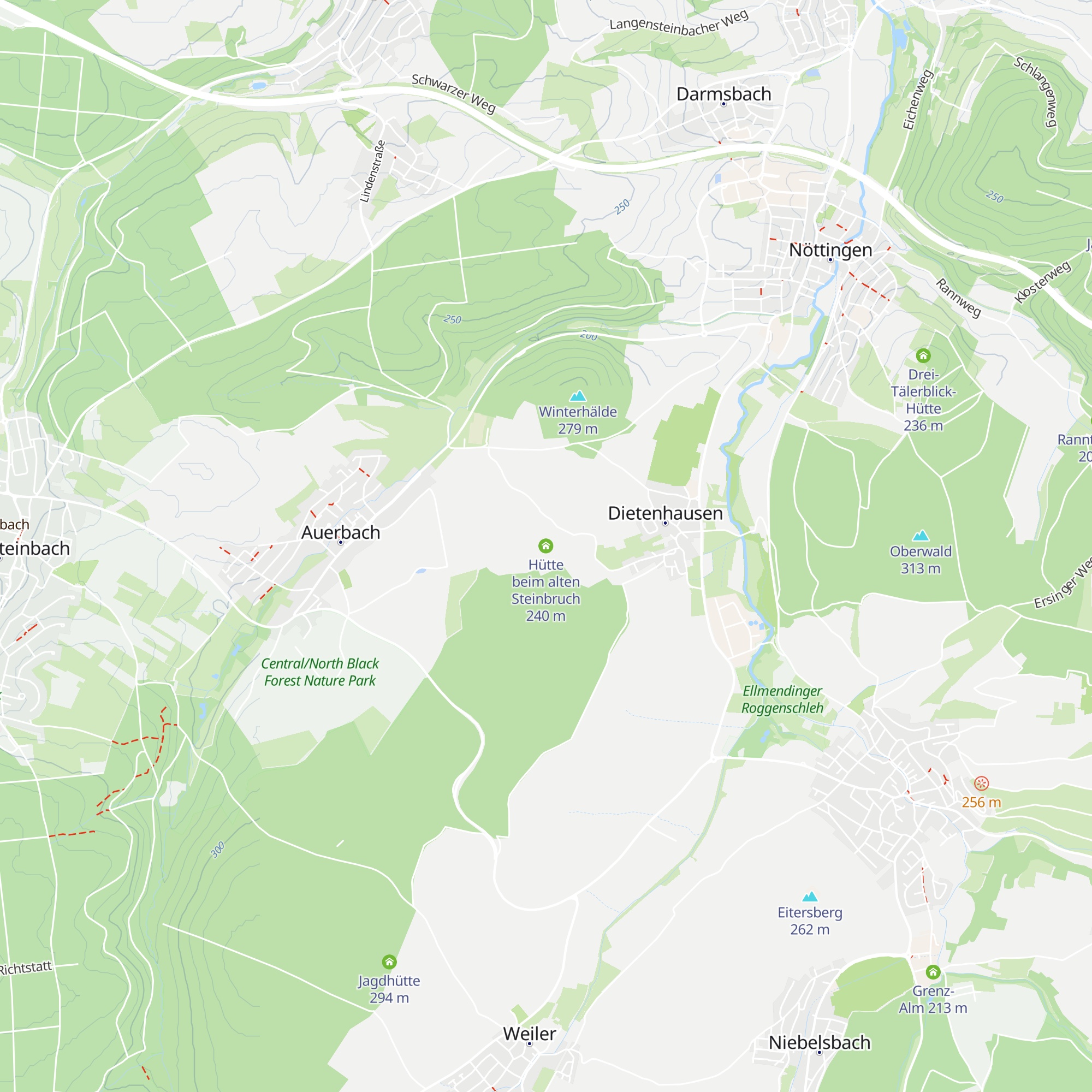 Hütte beim alten Steinbruch map