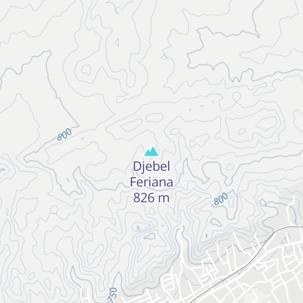 Map of Djebel Feriana