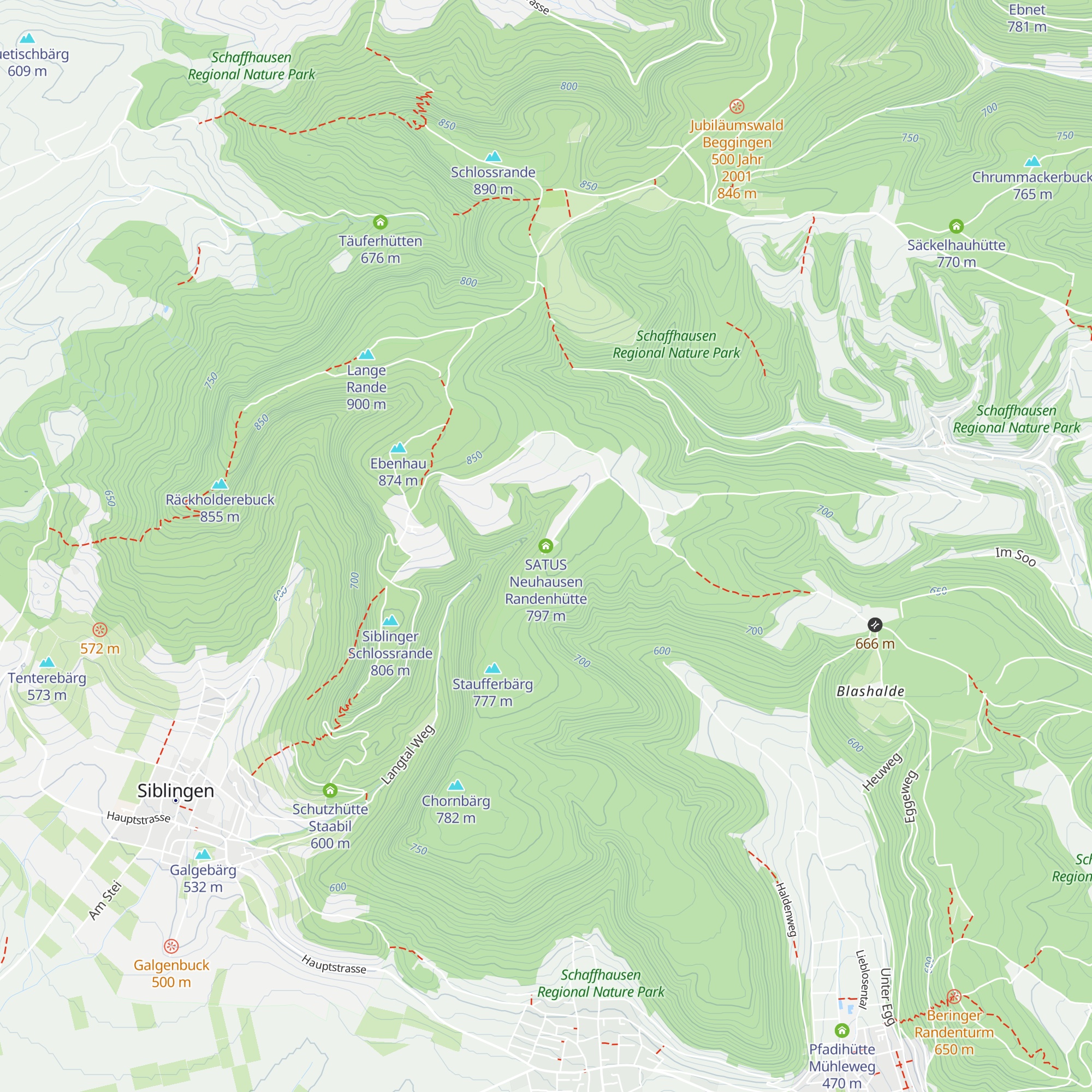 SATUS Neuhausen Randenhütte map