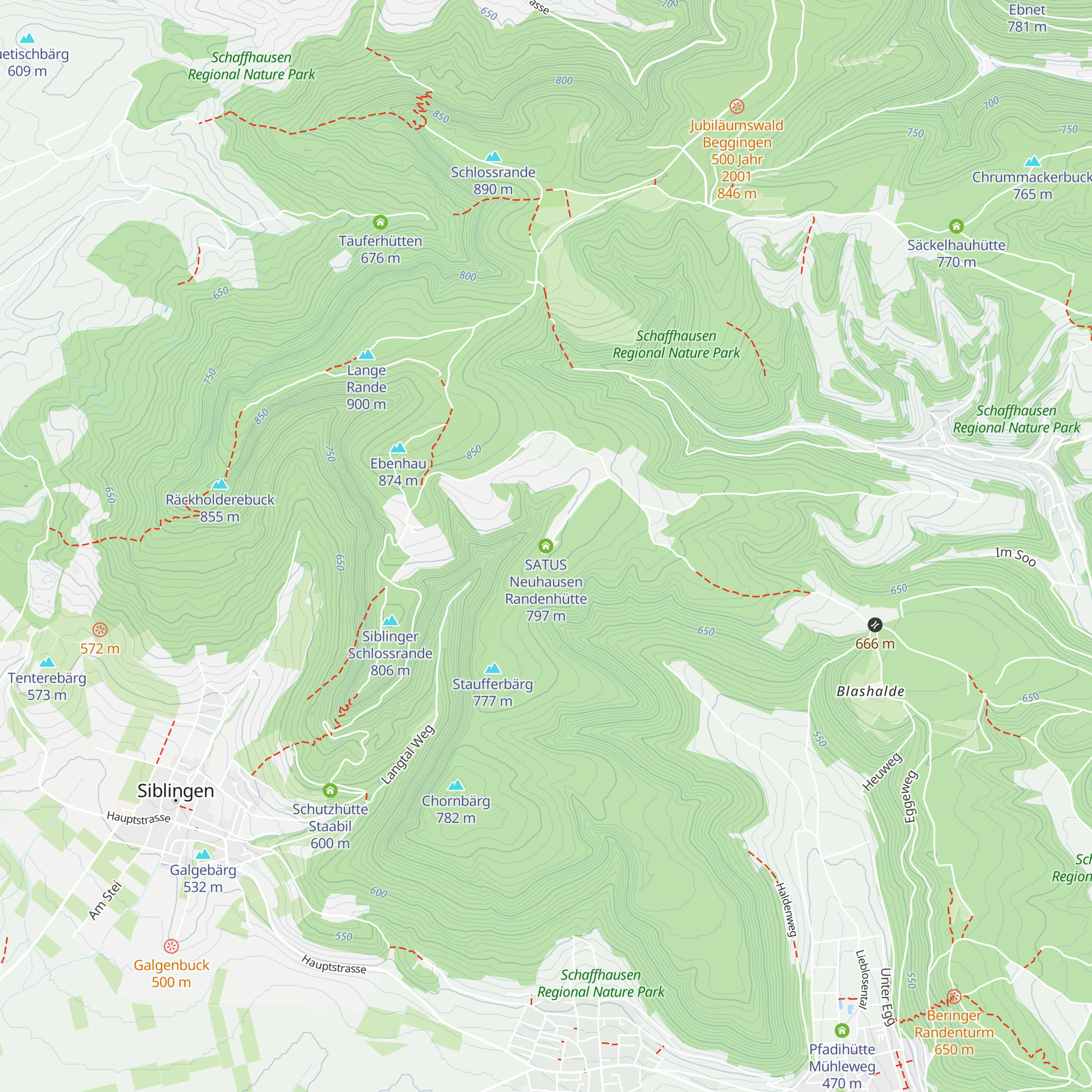 SATUS Neuhausen Randenhütte map