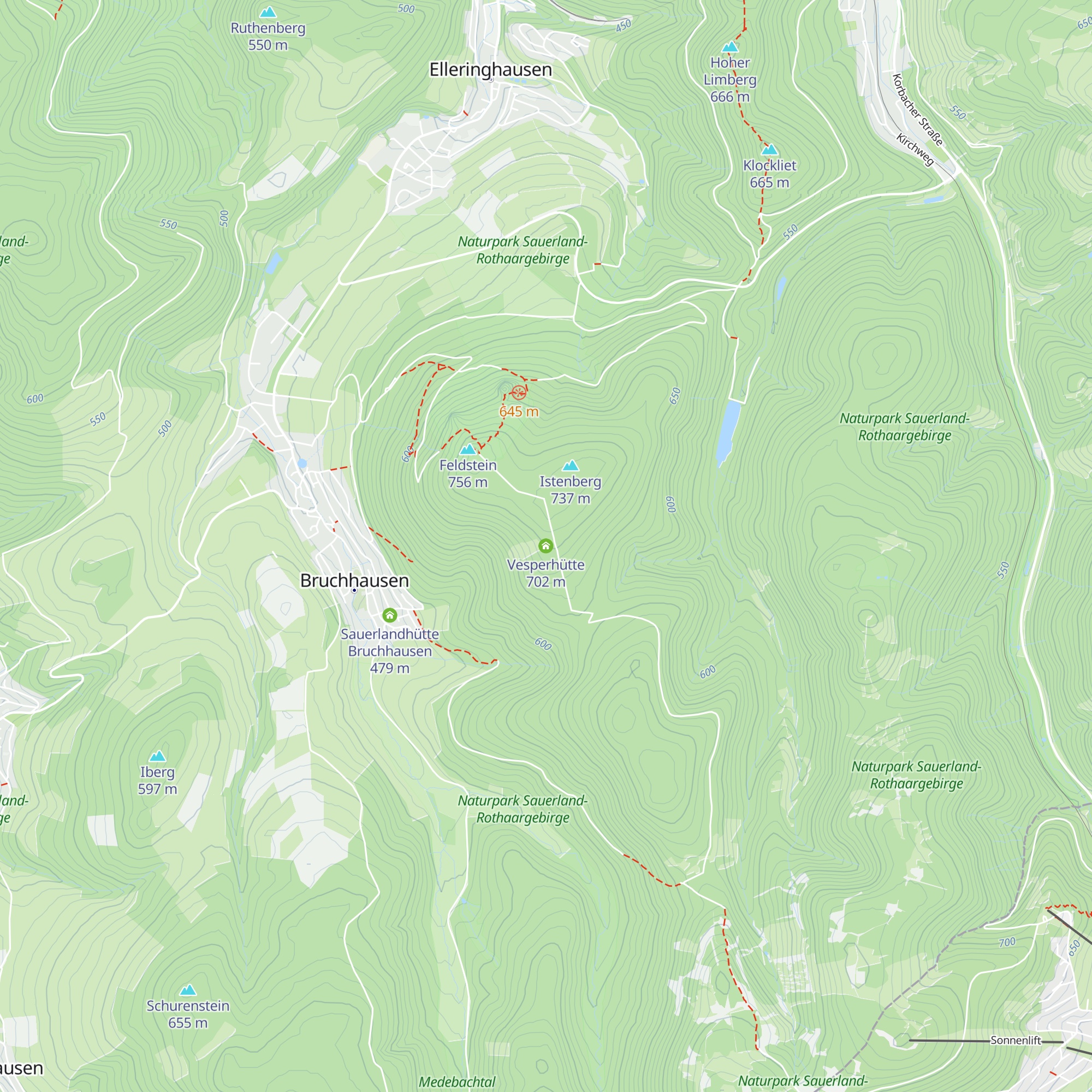 Vesperhütte map