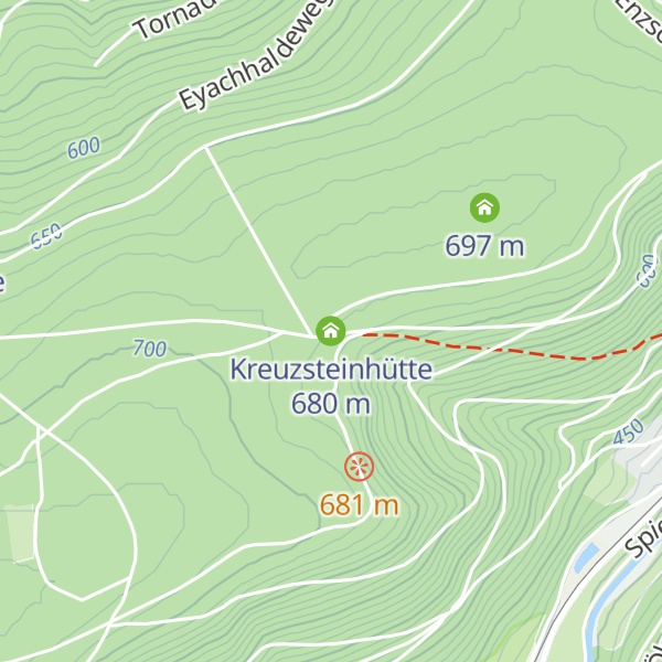 Map of Kreuzsteinhütte