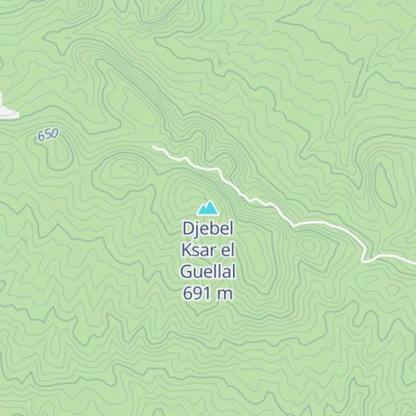 Map of Djebel Ksar el Guellal