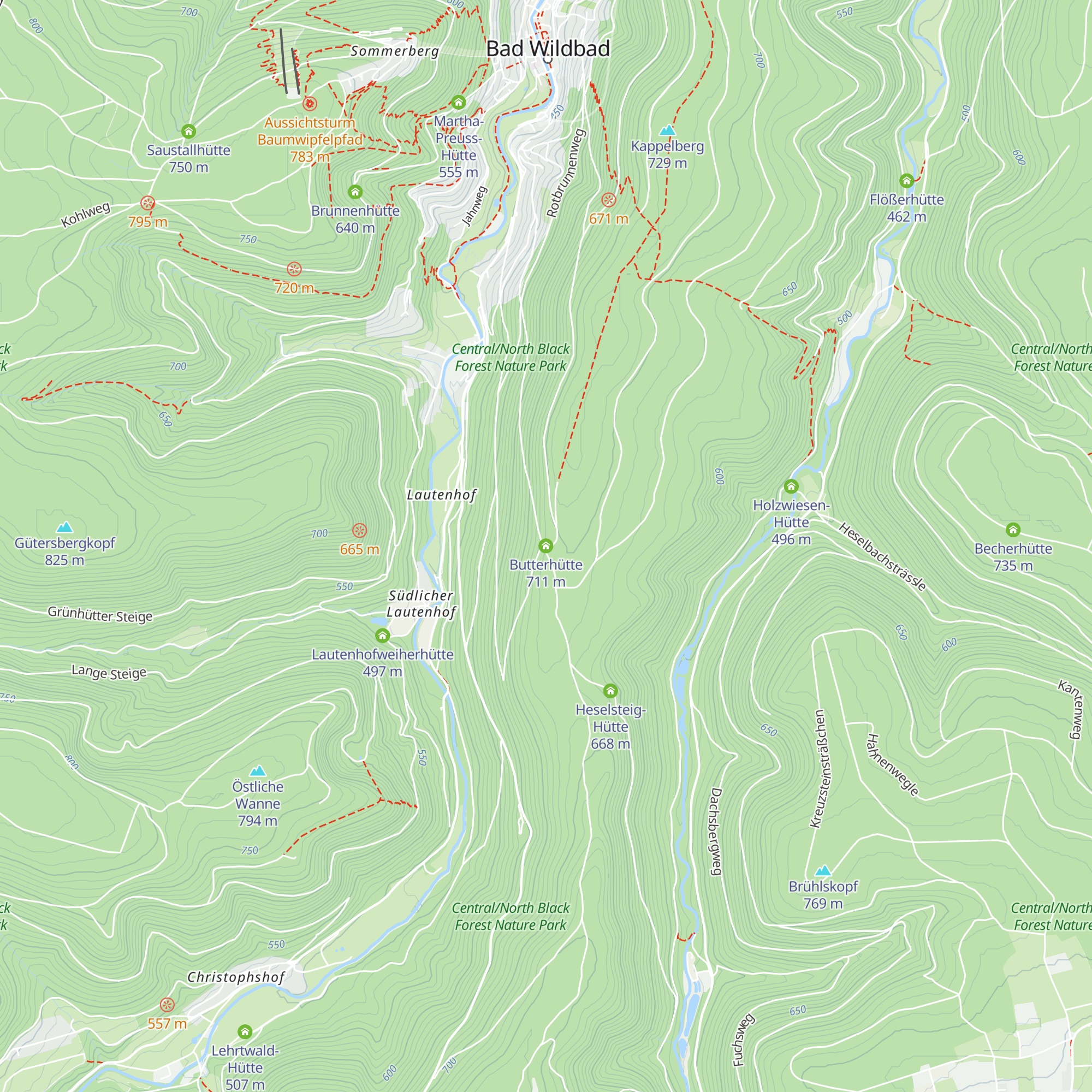 Butterhütte map
