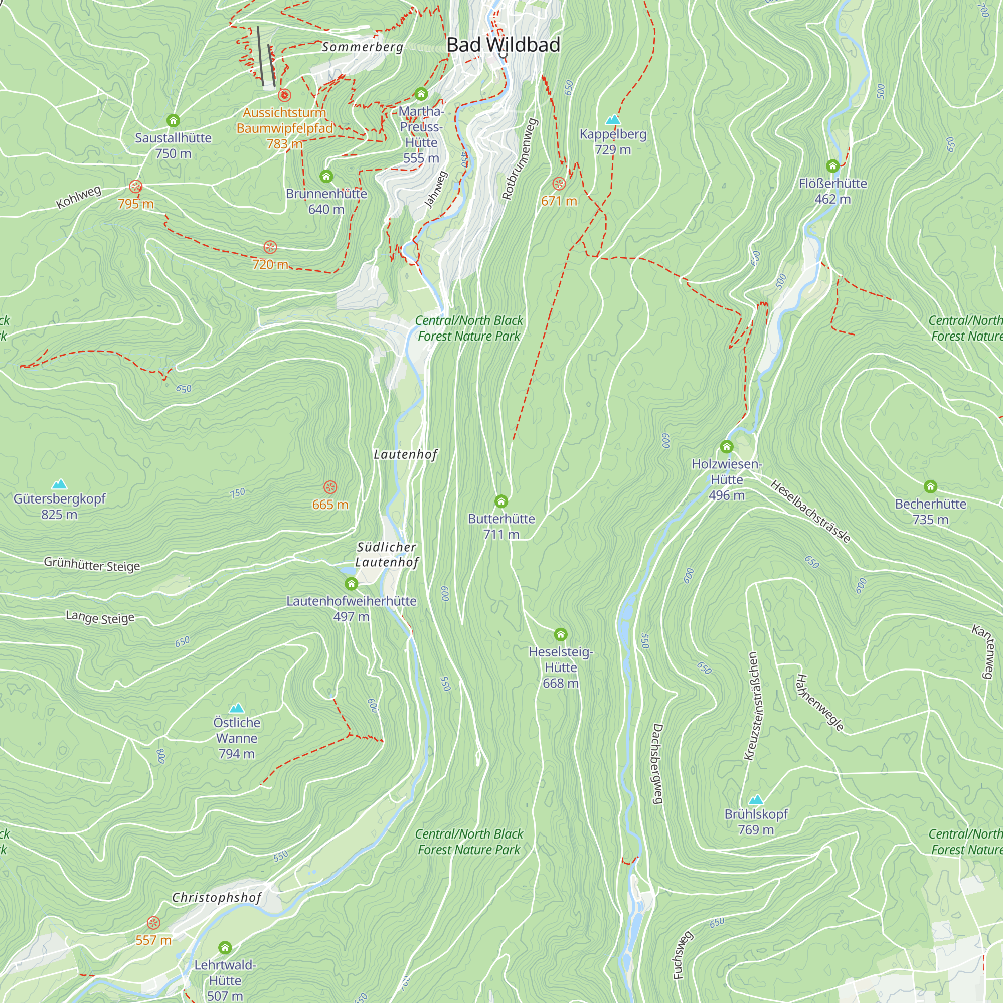 Butterhütte map