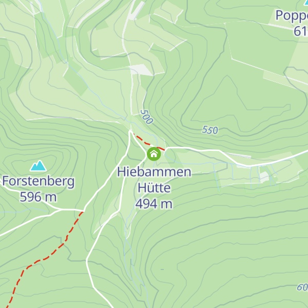 Map of Hiebammen Hütte