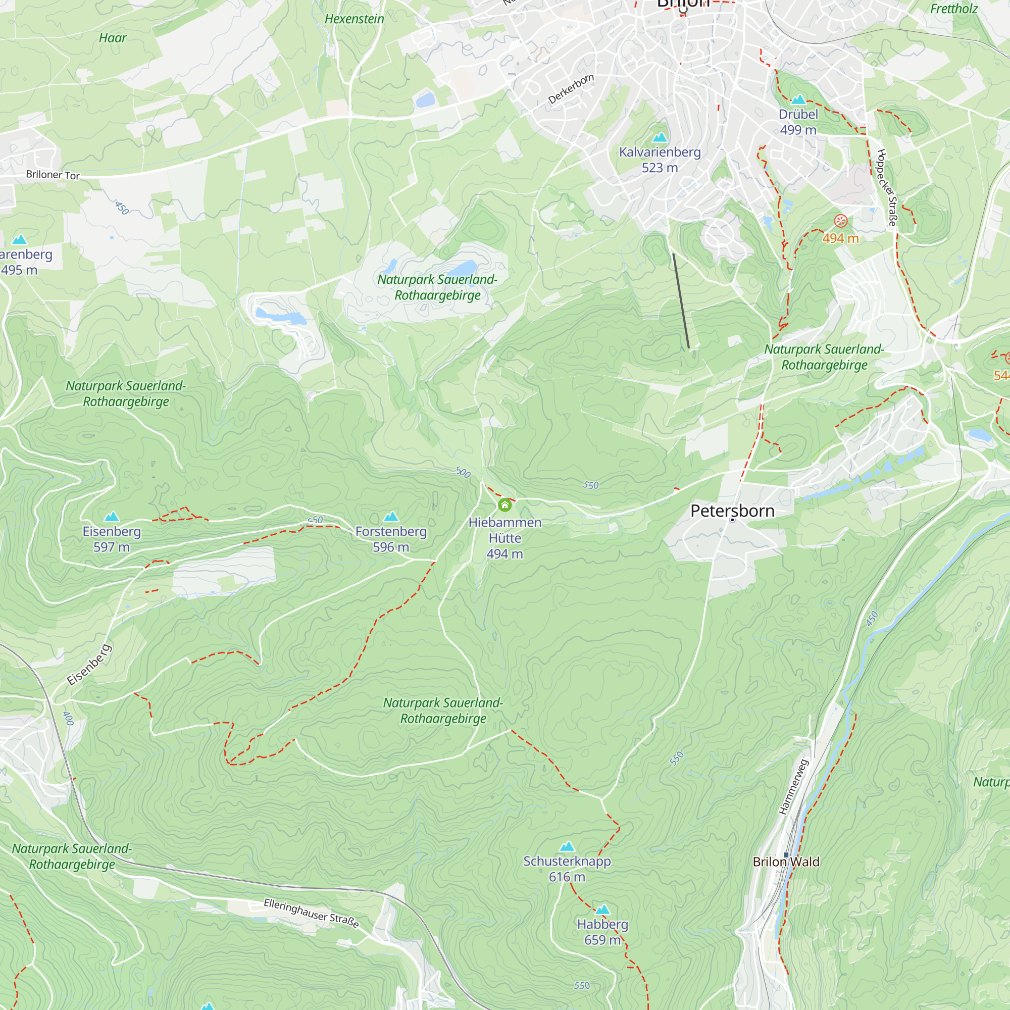 Hiebammen Hütte map