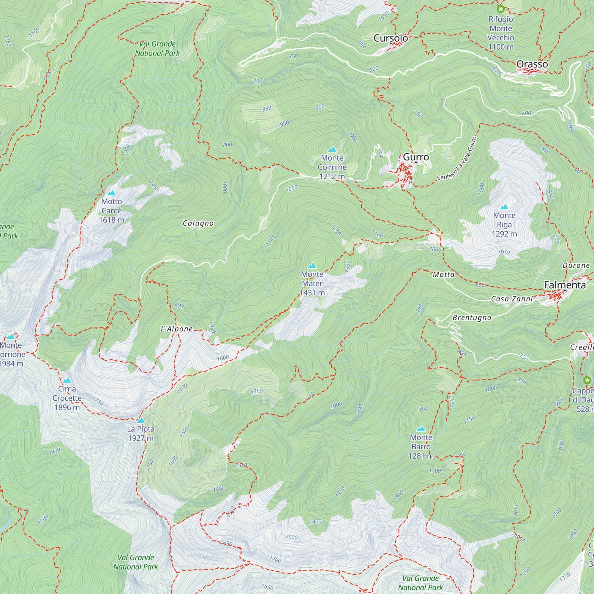 Cappella-bivacco della Fulka map