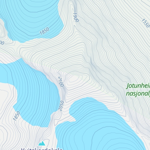 Map of Kvitskardtinden