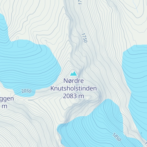 Map of Nørdre Knutsholstinden