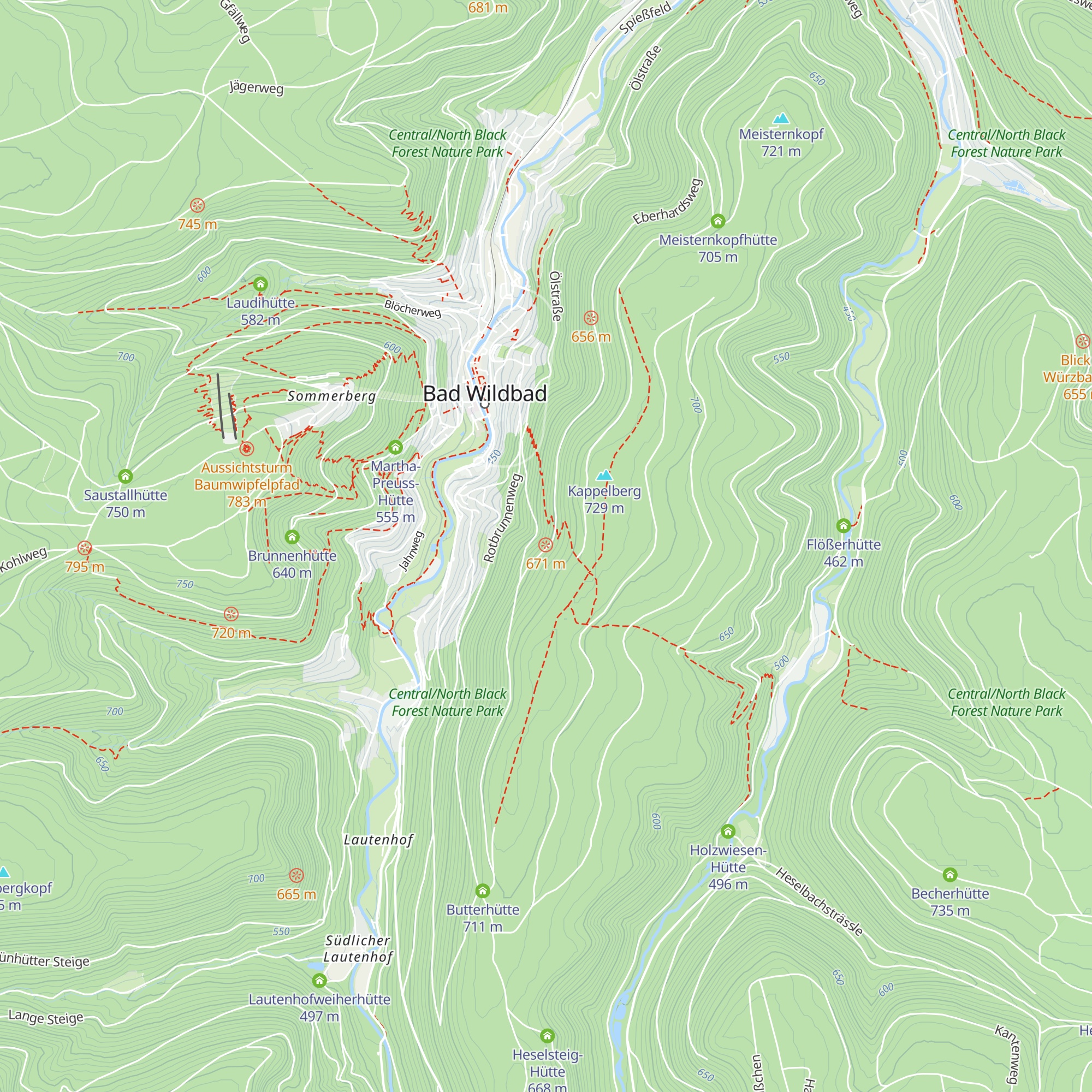 Hans Lutz-Hütte map