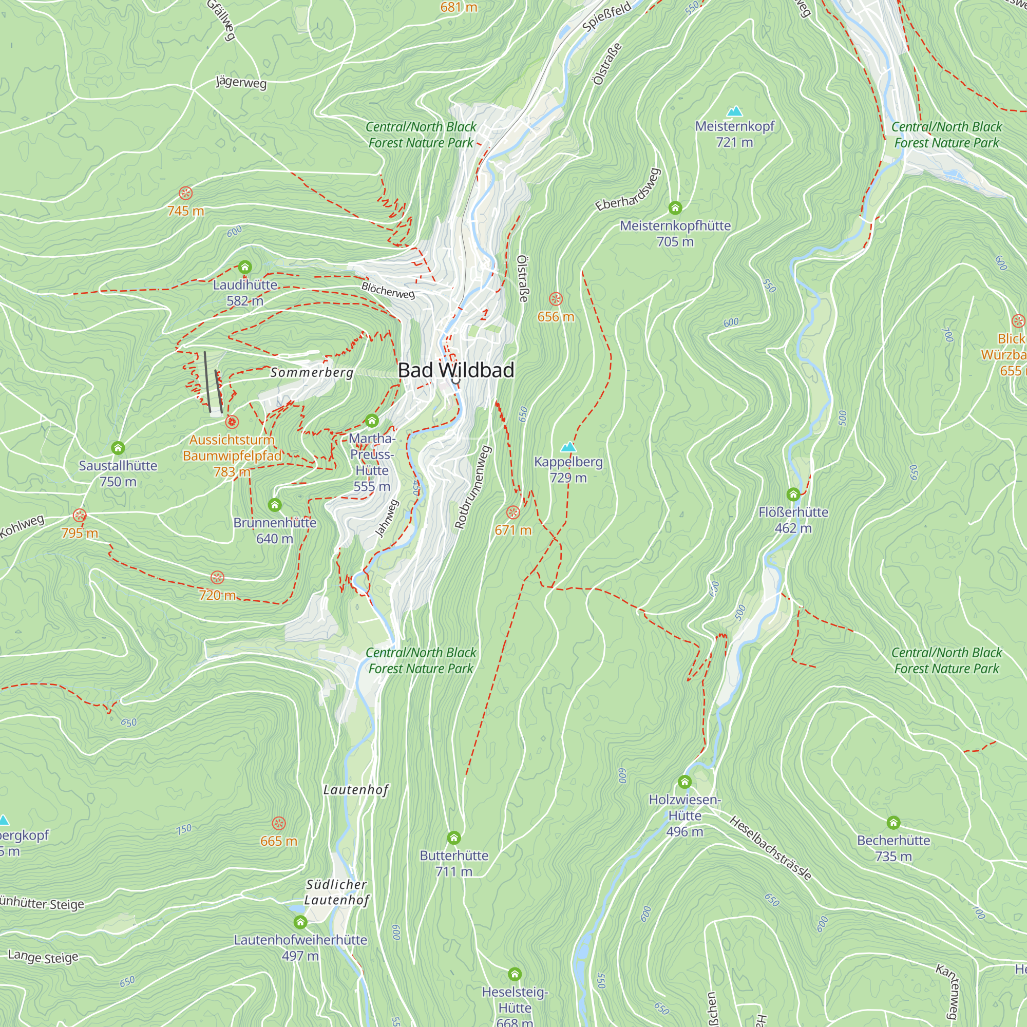 Hans Lutz-Hütte map
