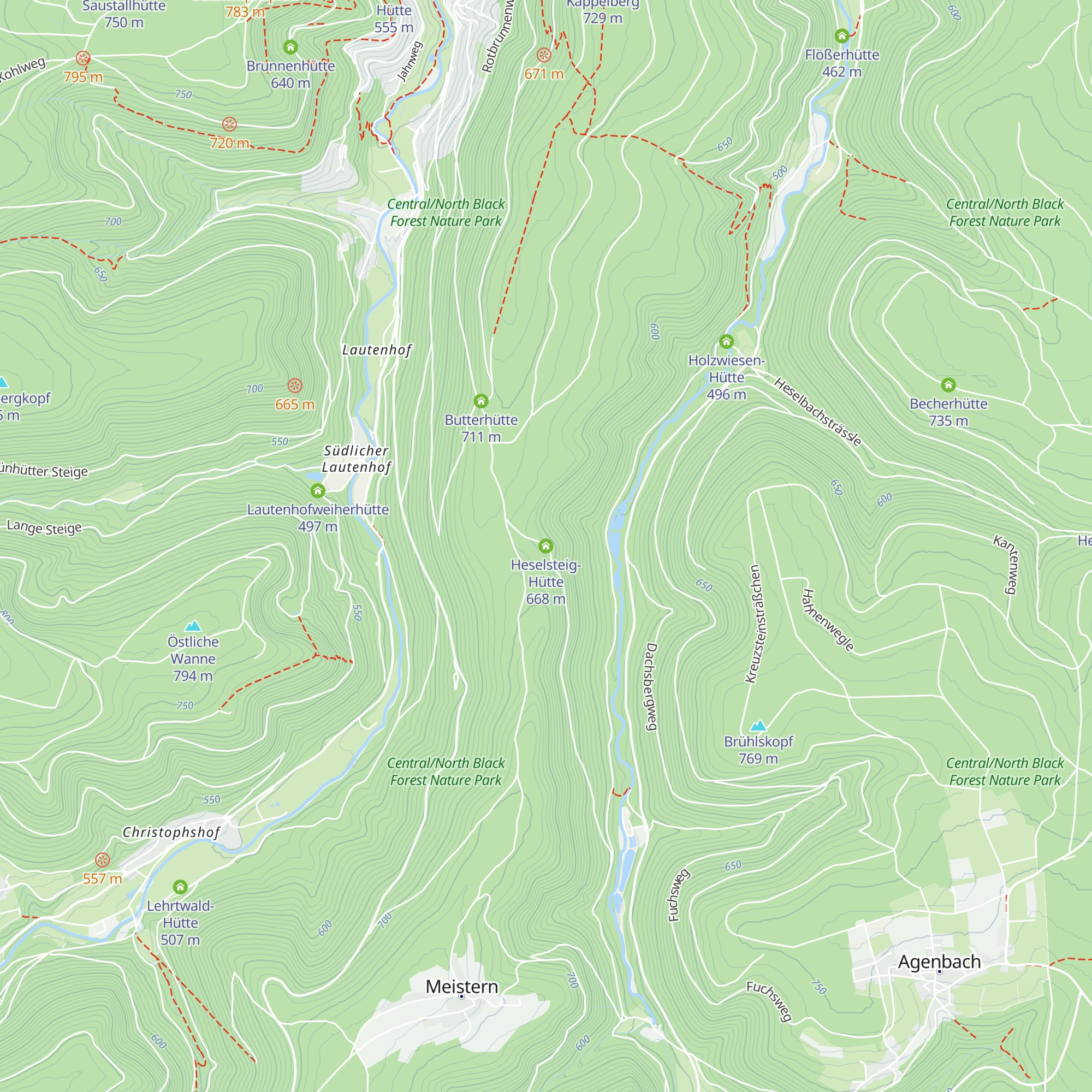 Heselsteig-Hütte map