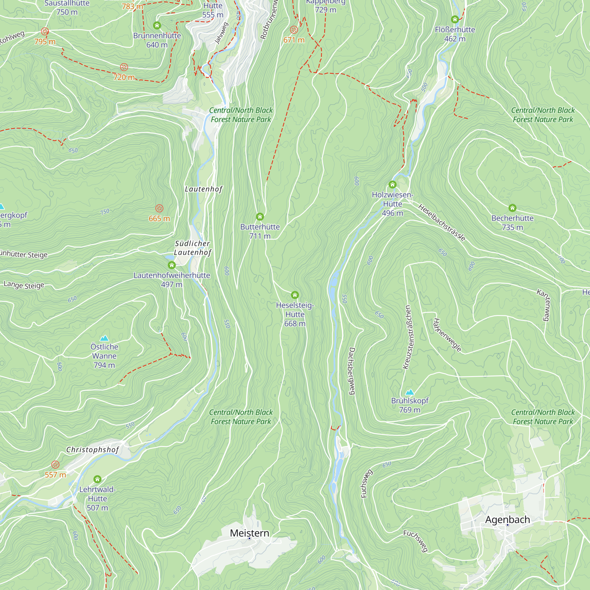 Heselsteig-Hütte map