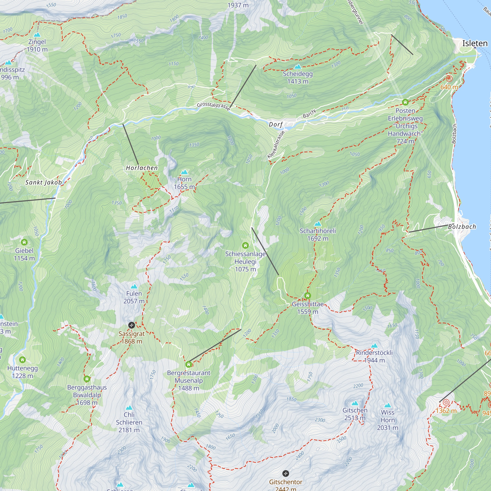 Schiessanlage Heulegi map
