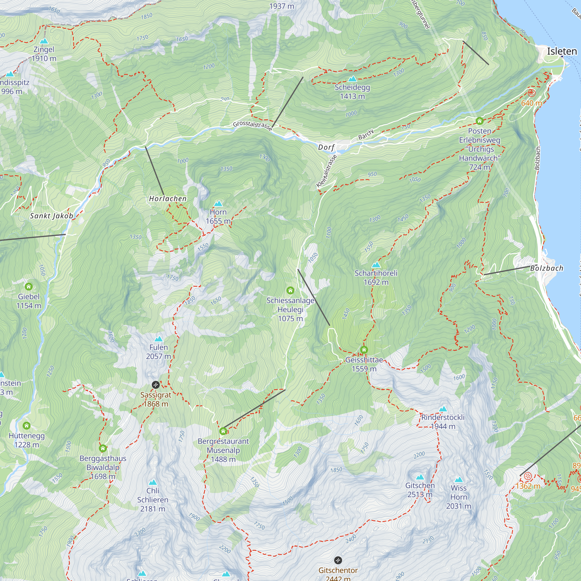 Schiessanlage Heulegi map