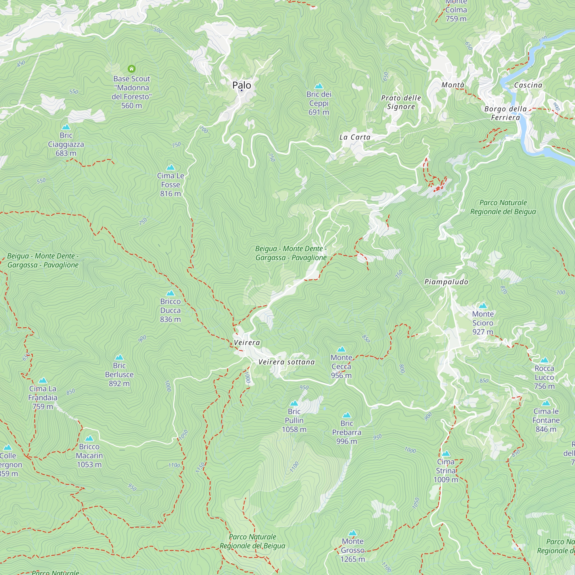 Rifugio Albergo Monte Cucco map