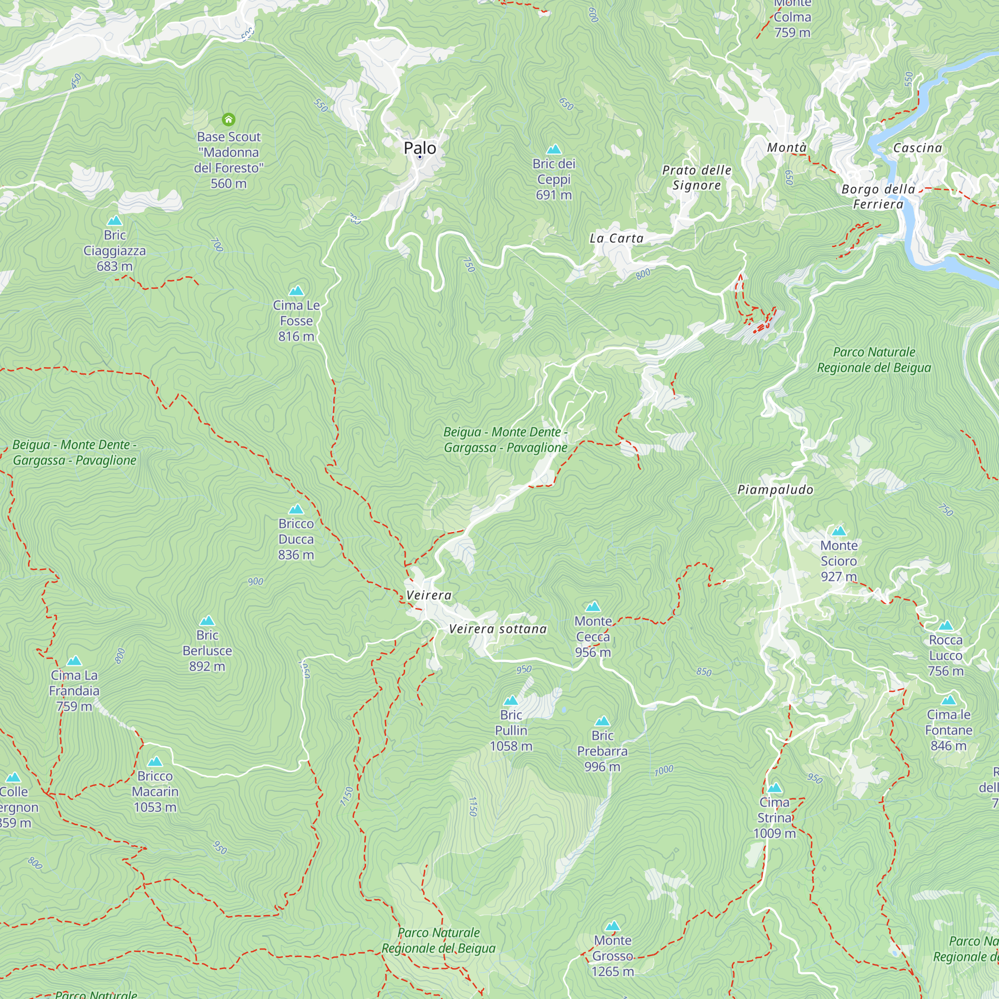Rifugio Albergo Monte Cucco map