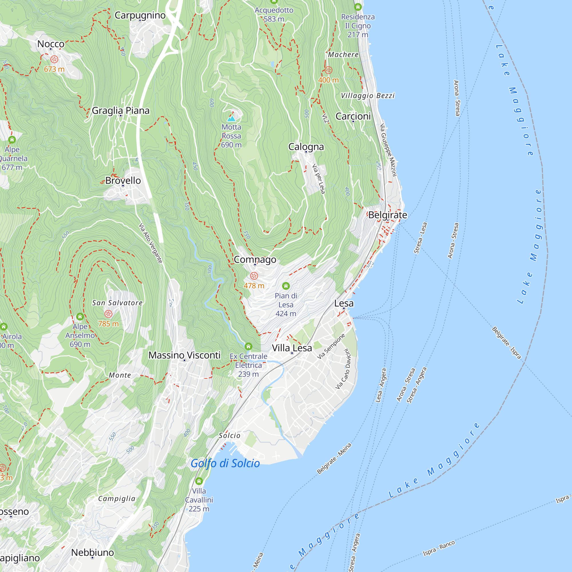 Pian di Lesa map