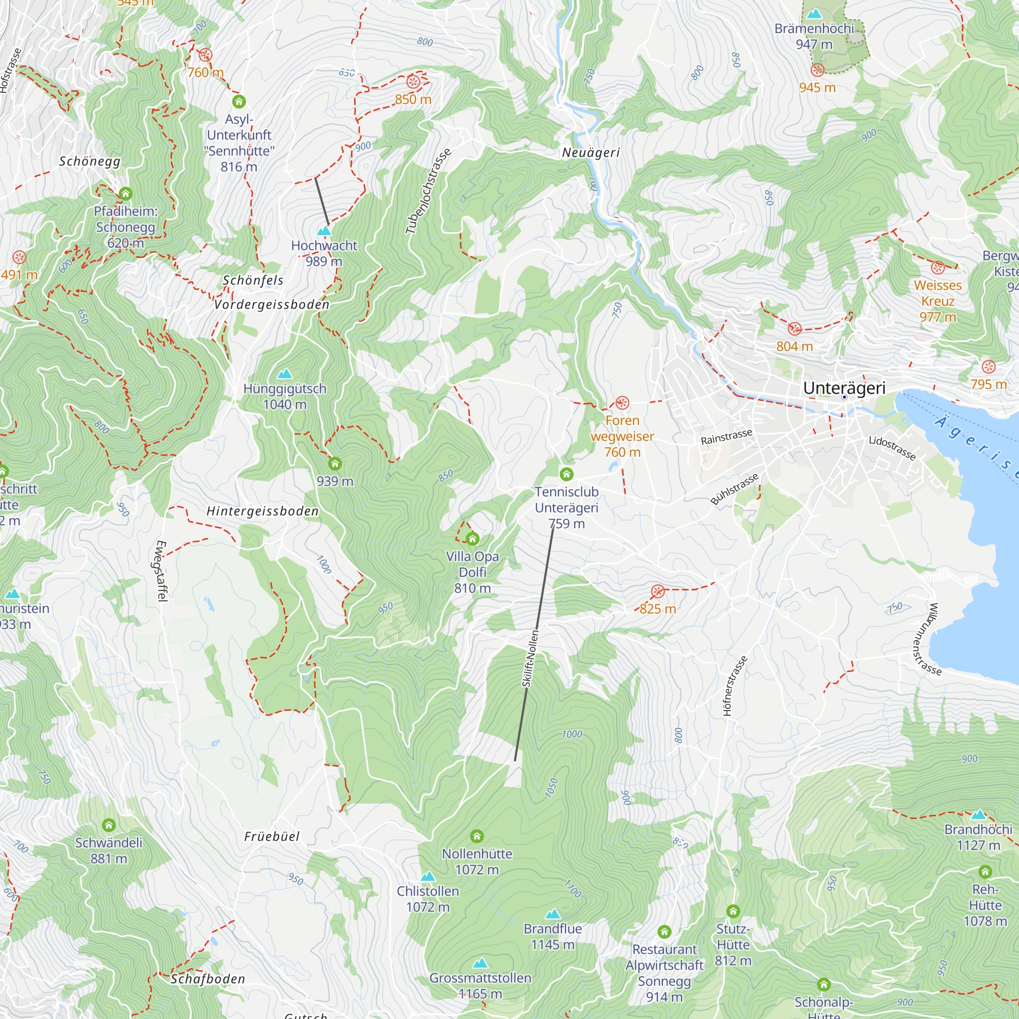 Magazin Korporation Unterägeri map