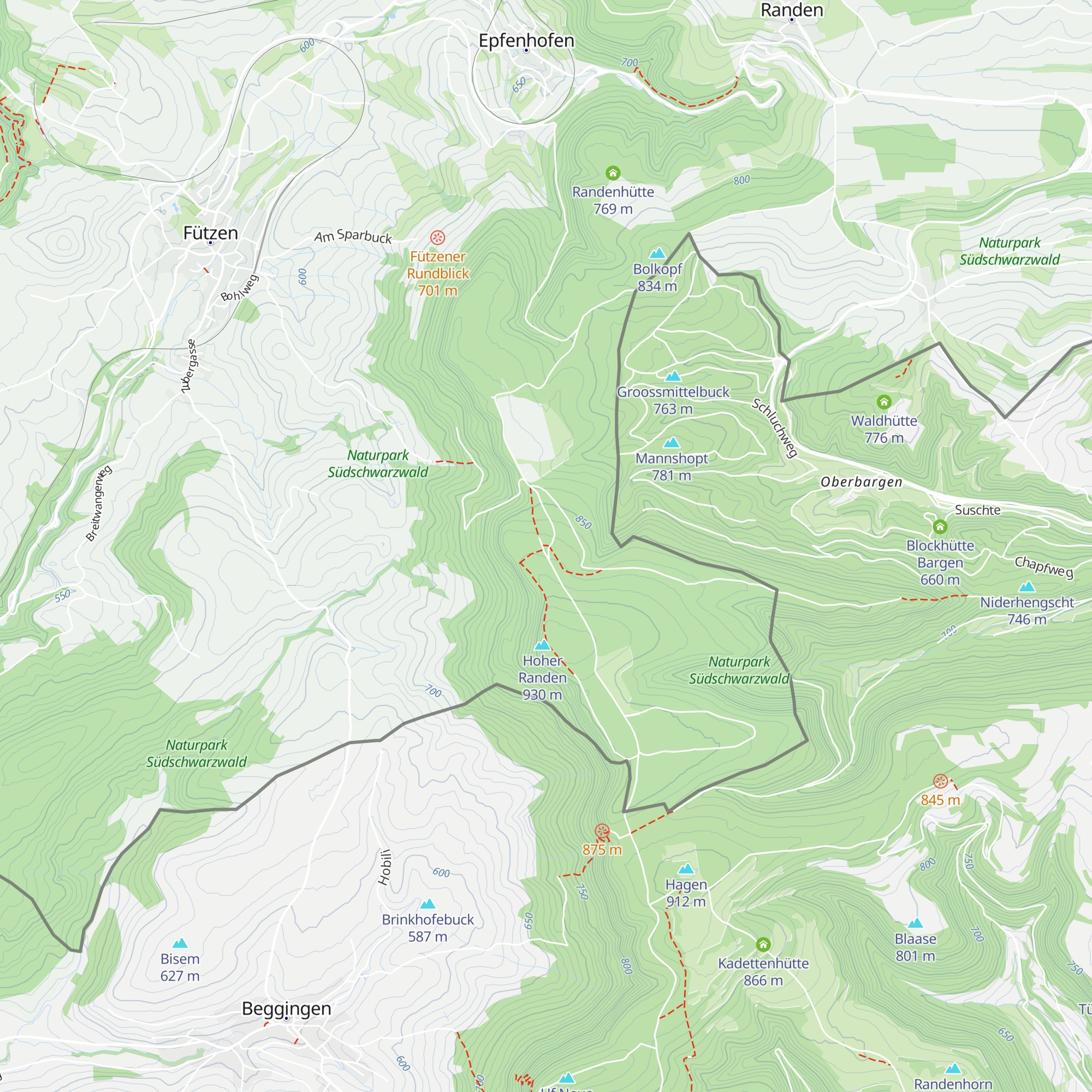 Randenhütte map