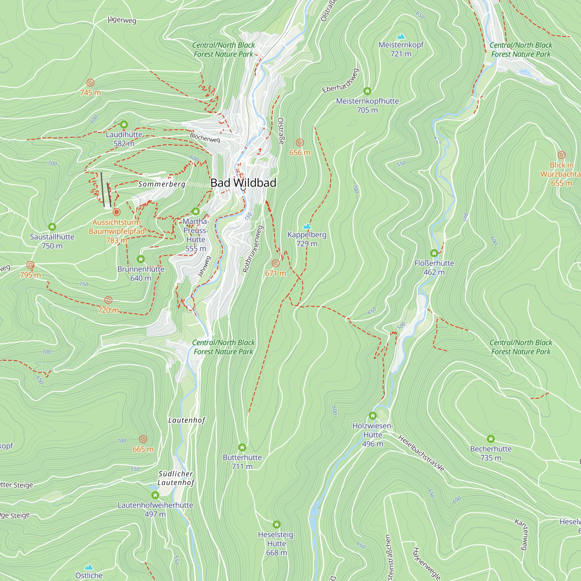 Riesenstein Hütte map