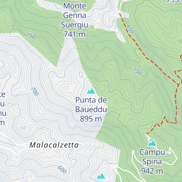 Map of Punta de Baueddu