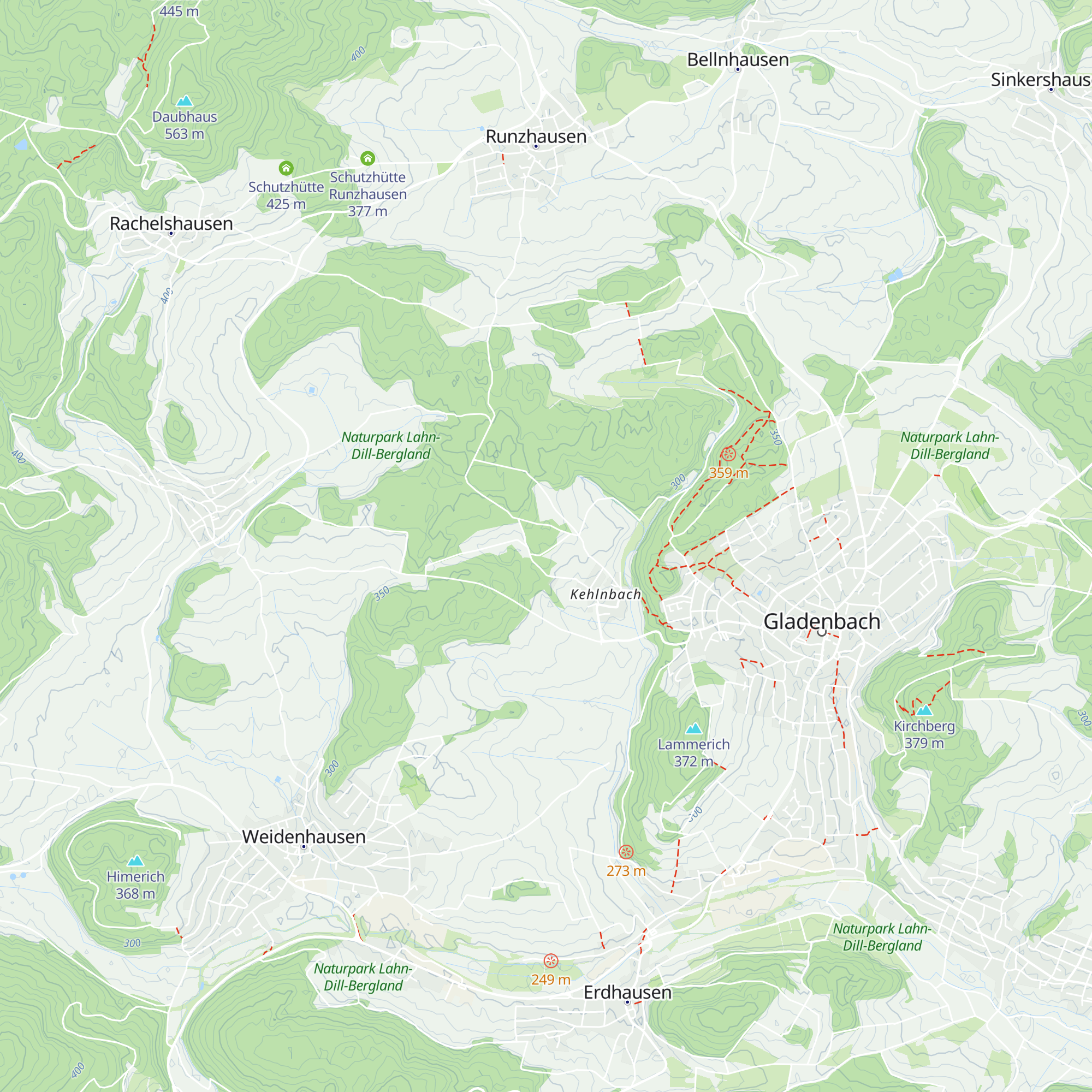 Schutzhütte Kelnbach map