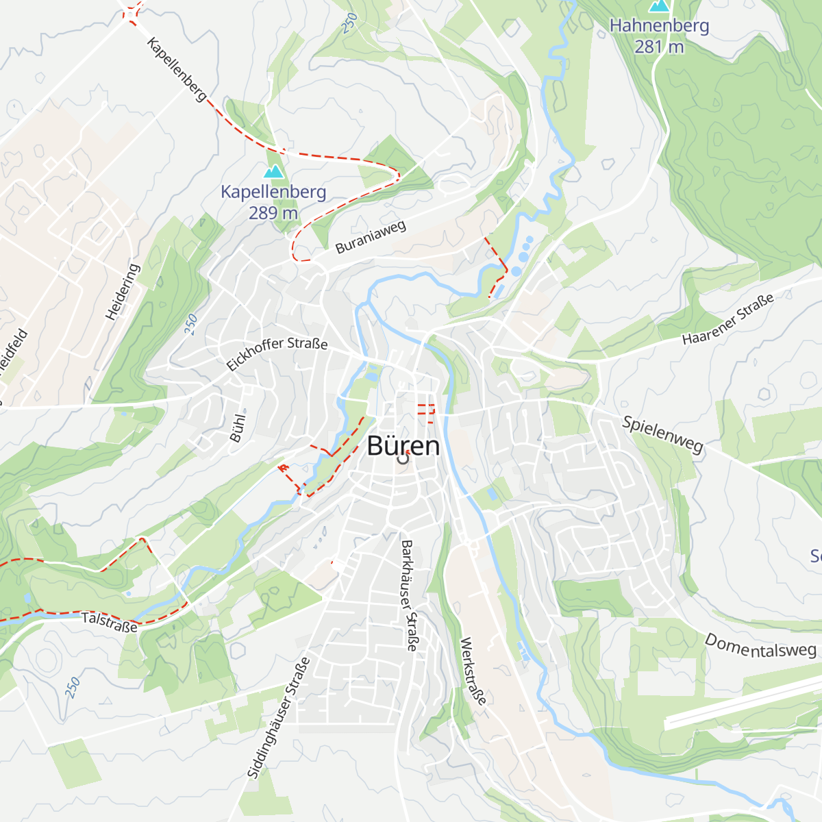 Touristikzentrale Paderborner Land map