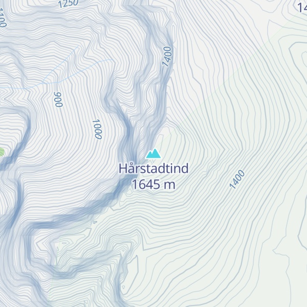 Map of Hårstadtind