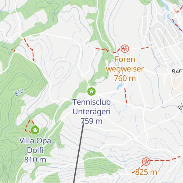 Map of Tennisclub Unterägeri
