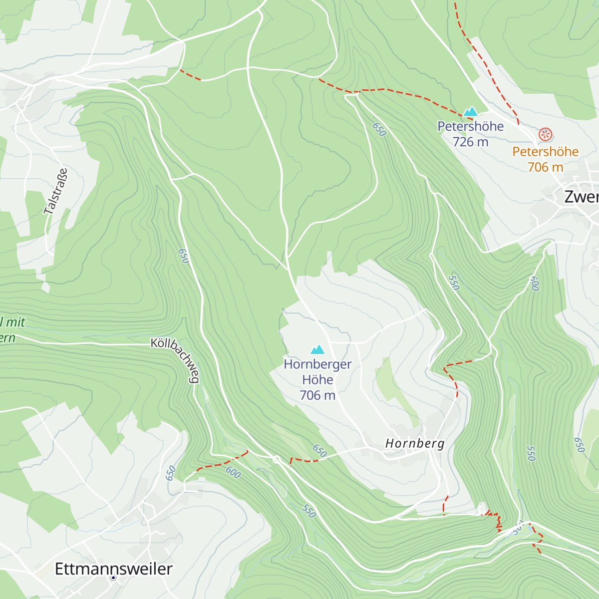 Hornberger Hütte map