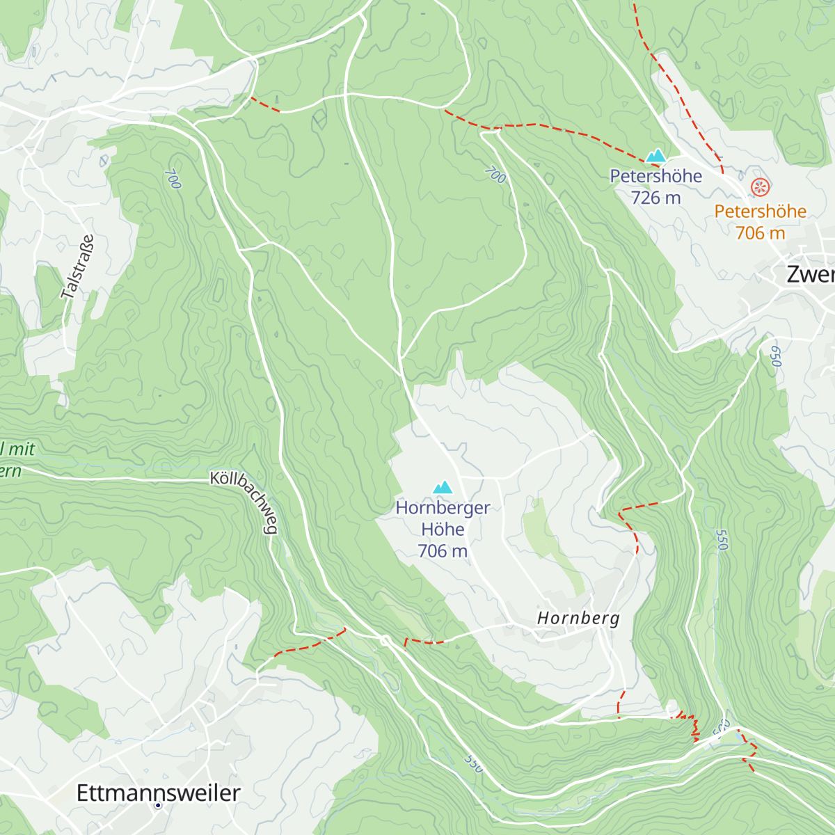 Hornberger Hütte map