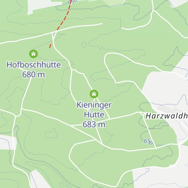 Map of Kieninger Hütte