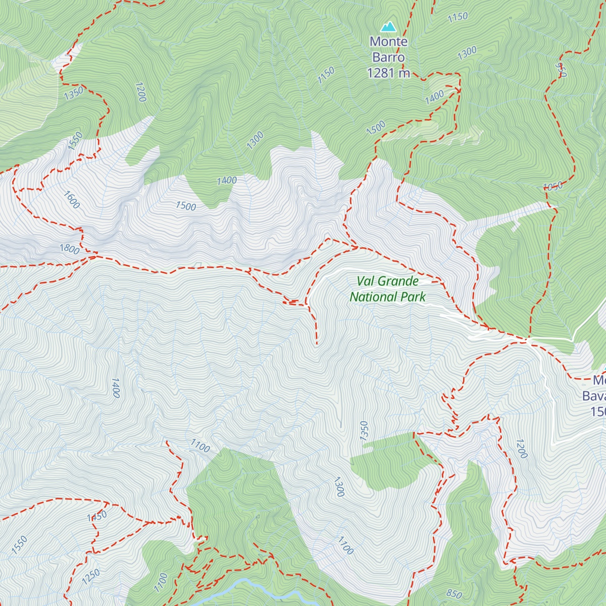 Rifugio del Pian Vadà map