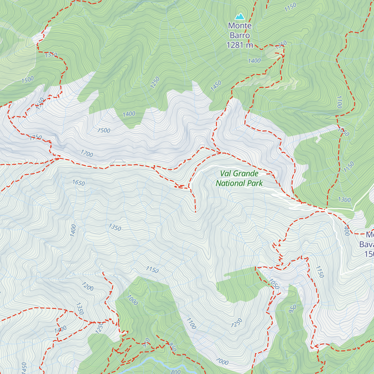 Rifugio del Pian Vadà map