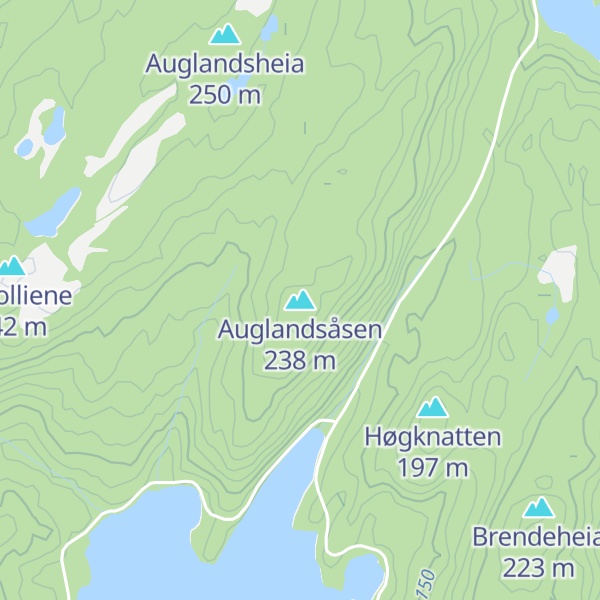 Map of Auglandsåsen