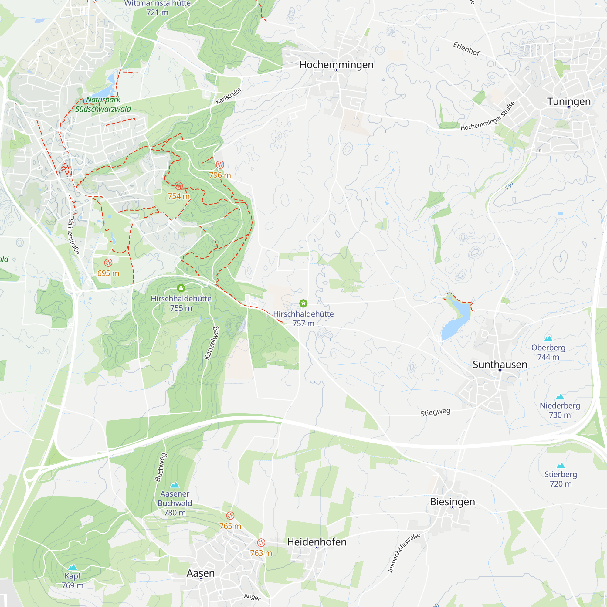 Hirschhaldehütte map