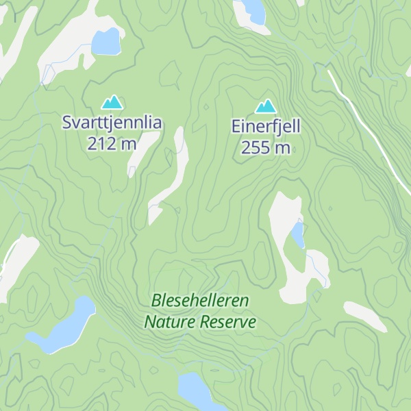 Map of Blesehellerfjell