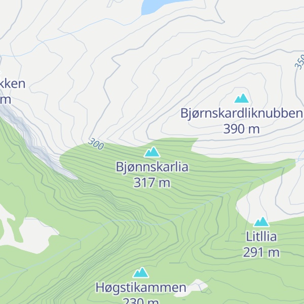 Map of Bjønnskarlia