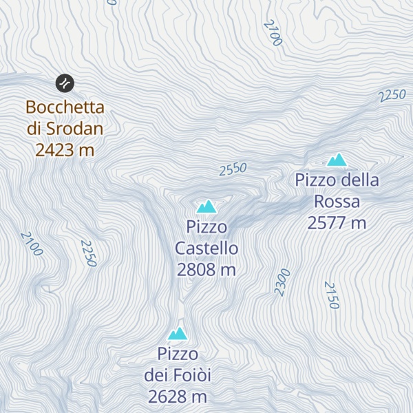 Map of Pizzo Castello