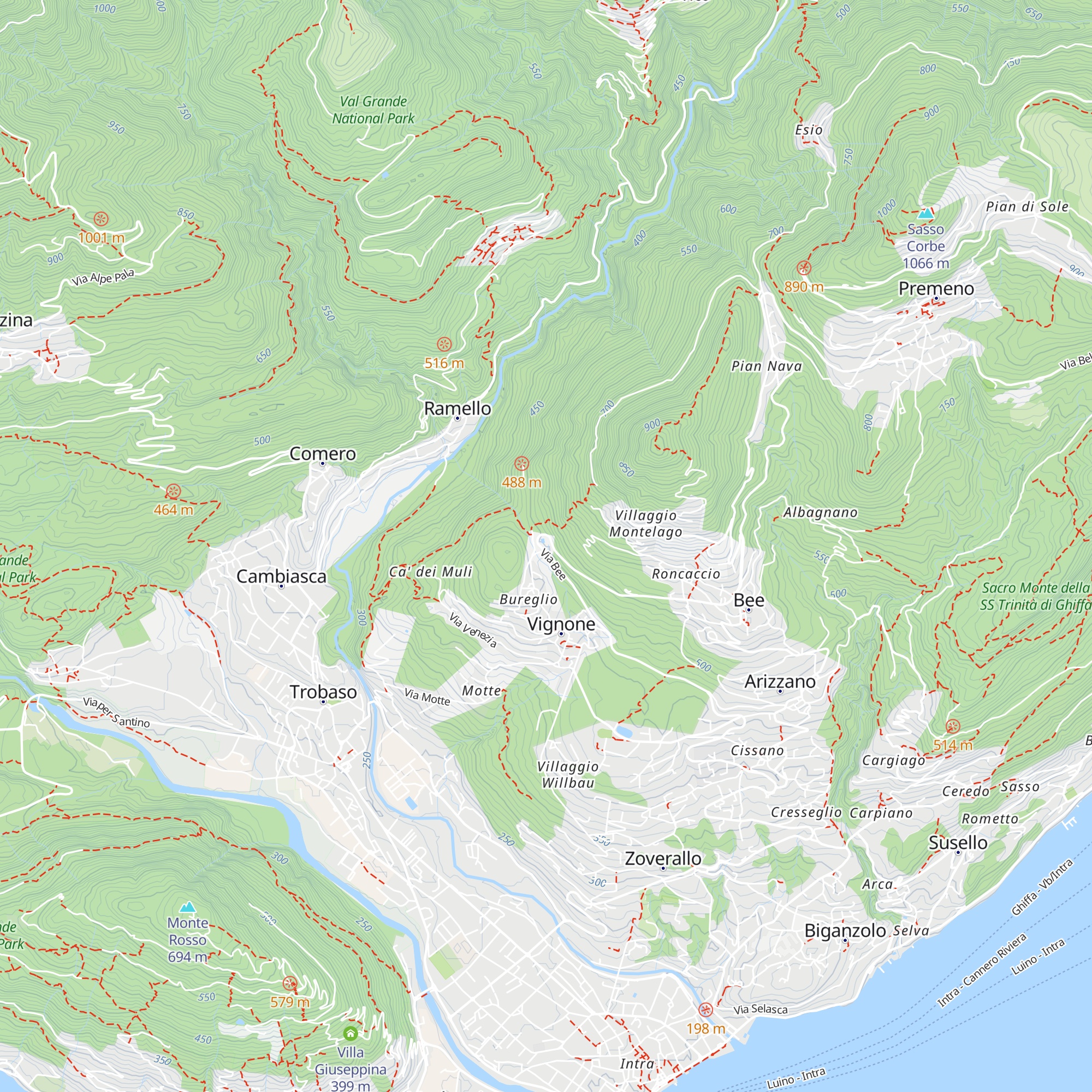 La Curva di Vignone map