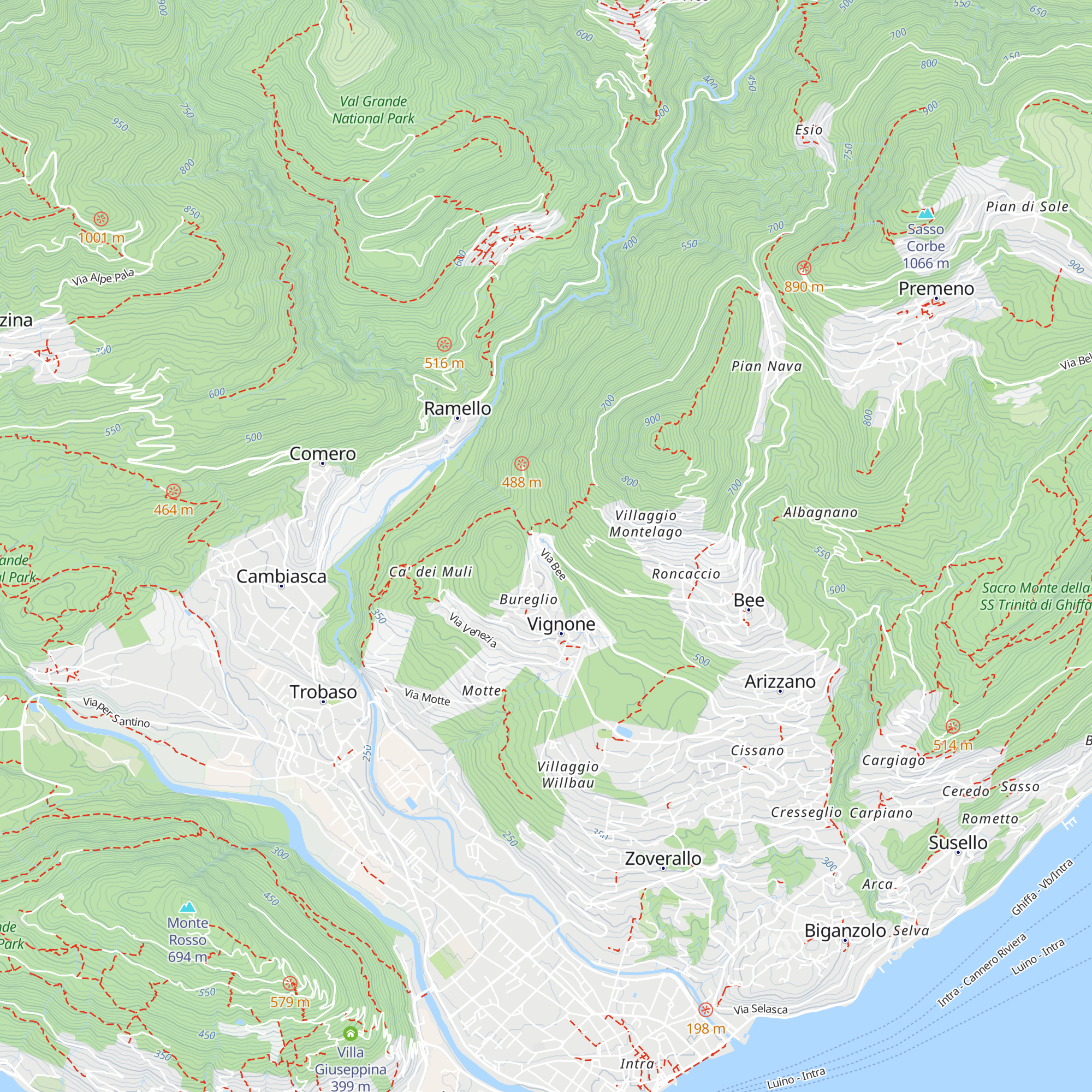 La Curva di Vignone map
