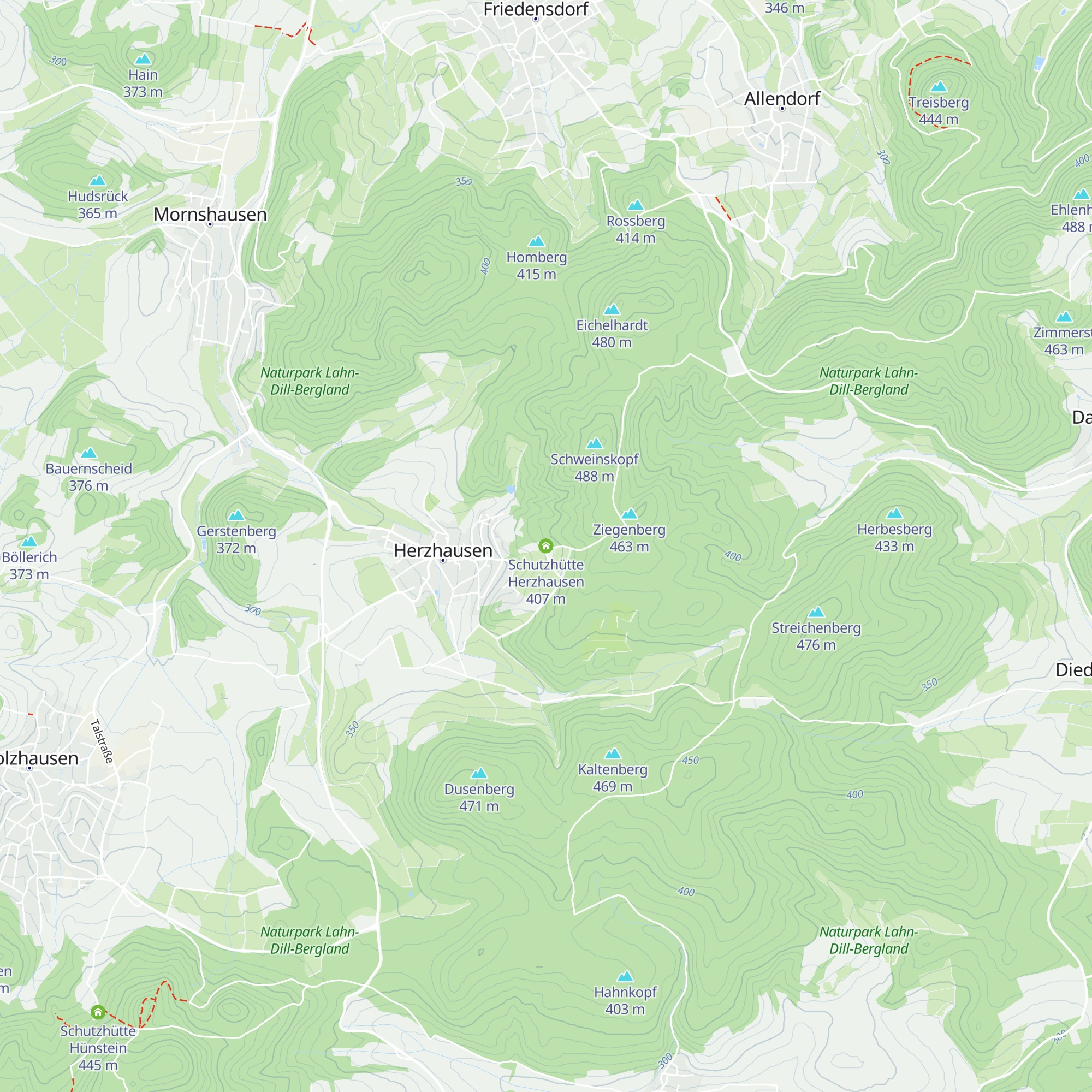 Schutzhütte Herzhausen map