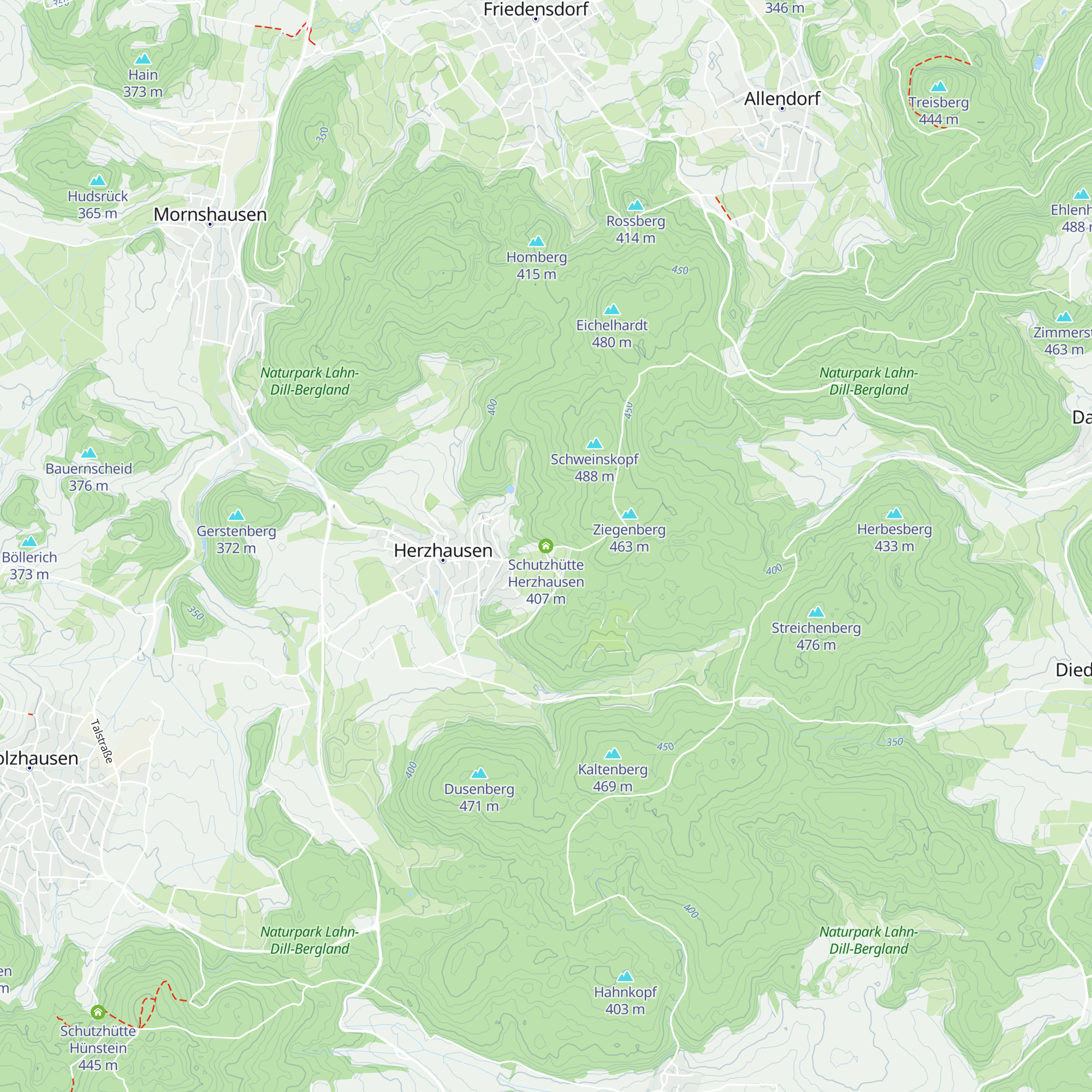 Schutzhütte Herzhausen map